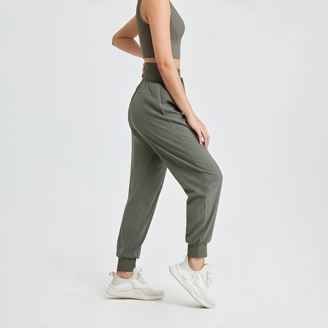 High Waist Drawstring Fitness Yoga Pants Loose Women Main Image