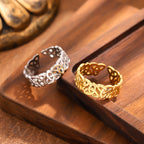 Popular Openwork Multi-style Stainless Steel Rings