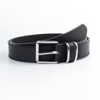 Men's And Women's Belts Simple Casual Retro Belt Metal Square Silver Button-head Fashion Collocation