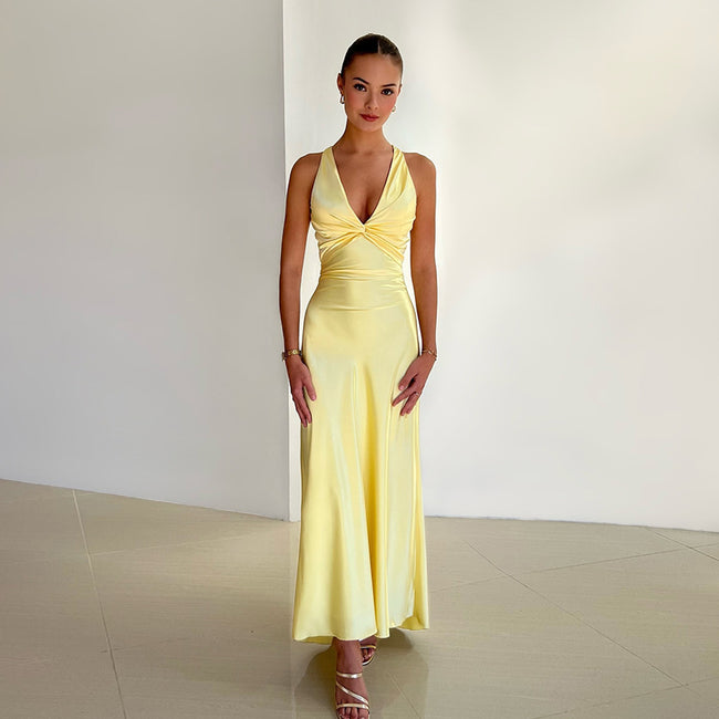 Fashion Personality Slim Fit Satin Dress Women Hover Image