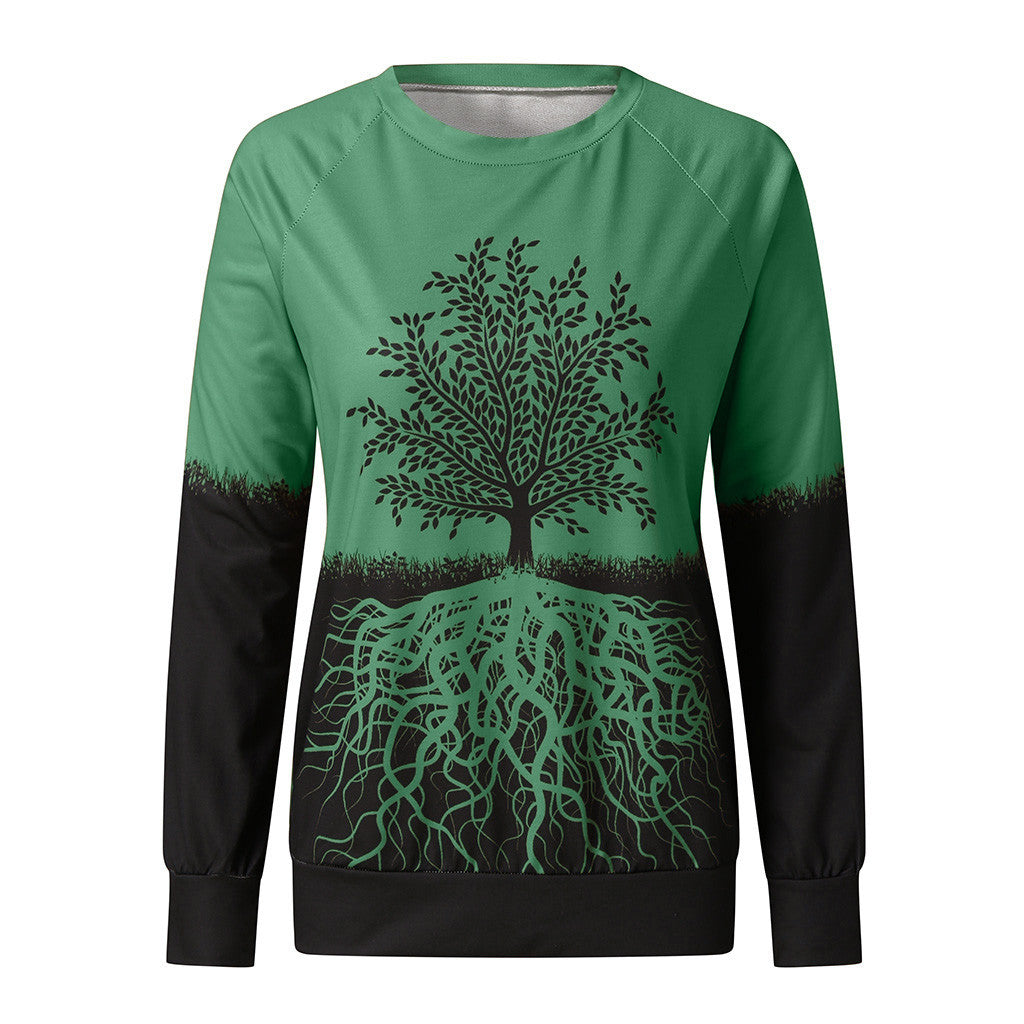 Christmas tree long sleeve women's sweater