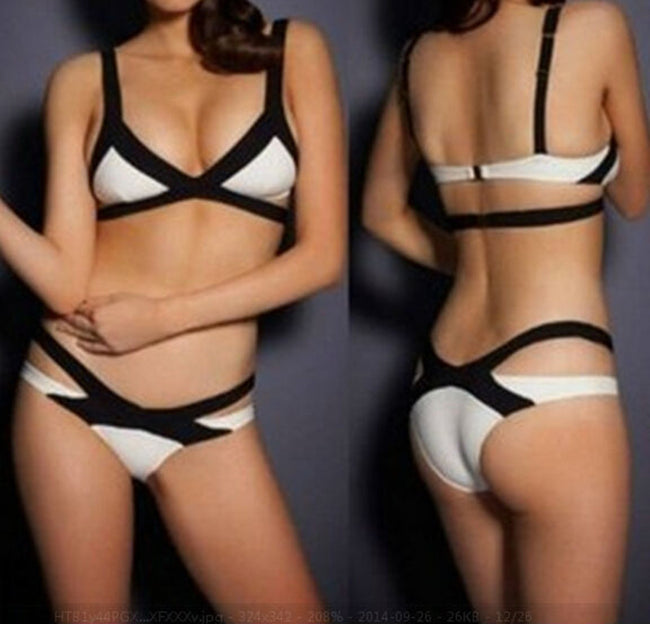 Summer New Women's Color Matching Bikini Swimsuit Hover Image
