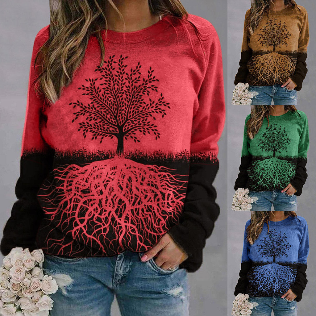 Christmas tree long sleeve women's sweater