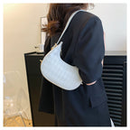 French Underarm Bag Elegant Small Shoulder Rhombus Pattern Handbag Women