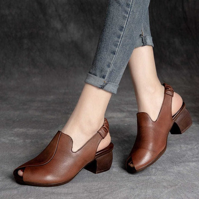 Retro Middle-aged Mom Sandals For Women Hover Image