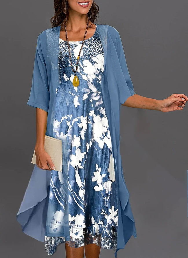Summer Chiffon Dress Two-piece Set Main Image