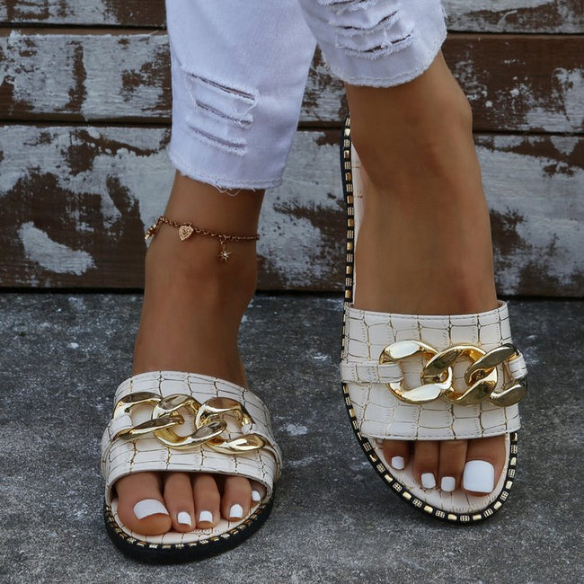 35-43 Foreign Trade Plus Size Women Sandals European And American Fashion Women's Casual Flat Women's Sandals Hover Image