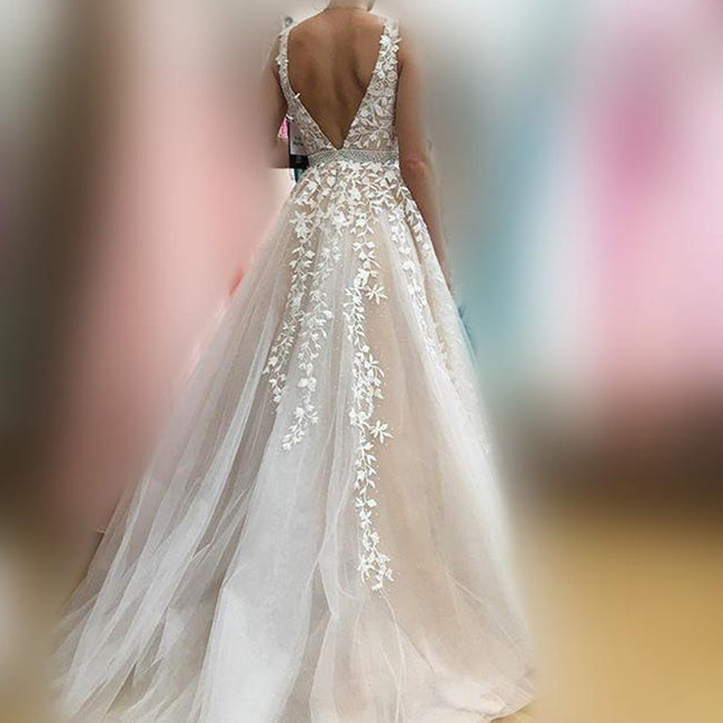 Shoulder lace wedding evening dress Main Image