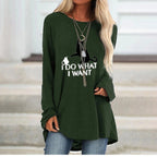 Printed long sweater