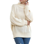 Turtleneck knitted sweater women