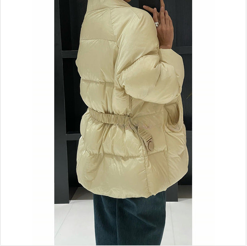 Good-looking Lace-up Cotton-padded Jacket Women's Korean-style Casual All-matching