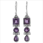 Retro Geometric Round Zircon Trendy Jewelry Earrings For Women