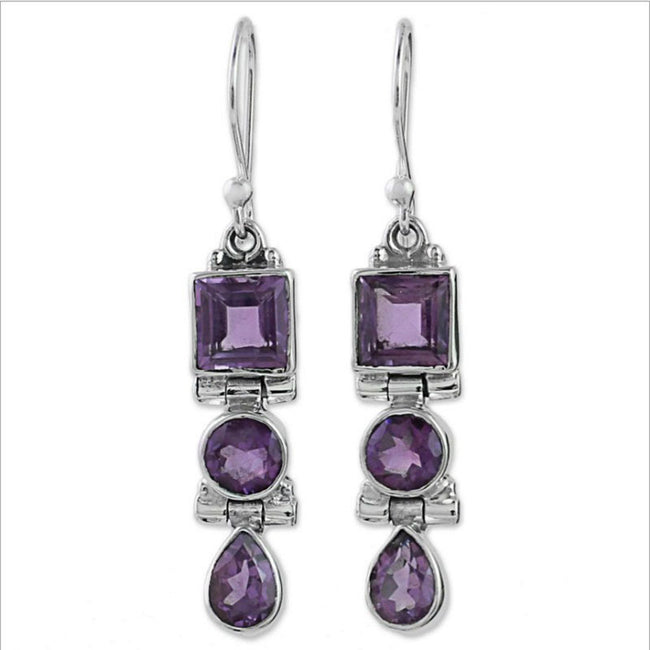 Retro Geometric Round Zircon Trendy Jewelry Earrings For Women Main Image