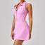 Tight High Waist Sports Dress Women's Lapel Dresses