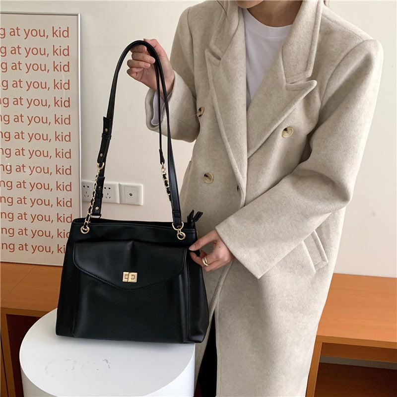 Korean Version Of Fashion, Large Capacity, Simple, Retro, Wild, One-shoulder, Diagonal, Large Bag Women