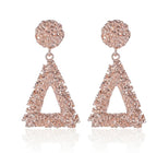 Big Vintage Earrings for Women Gold Silver Black Geometric Statement Earring Metal Earing Hanging Fashion Jewelry