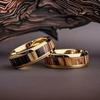 Dripping Oil Series High-Grade Titanium Steel Couple Rings For Men And Women