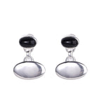 Agate Stud Women Niche Polished Oval Geometric Earring Jewelry