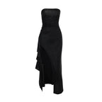 Fashionable Strapless Slit Dress For Women