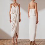 Simple Wedding DressSimple And Atmospheric Slim Fitting Long Off Shoulder Dress