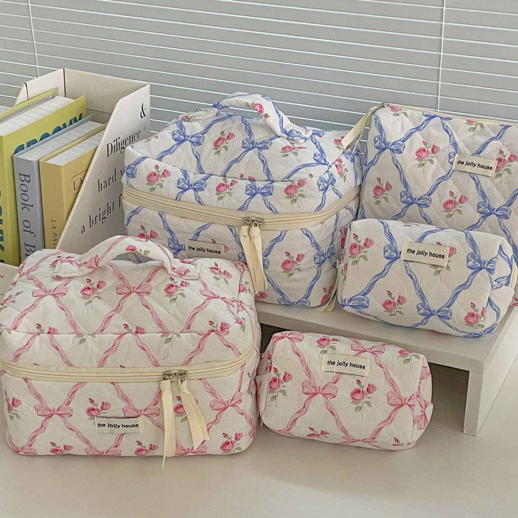 Bow-knot Flower Large-capacity Makeup Bag