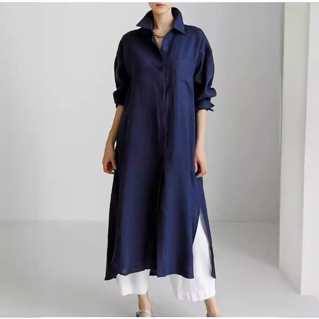 Women's Cardigan Cotton And Linen Half Sleeve Dress Women Main Image