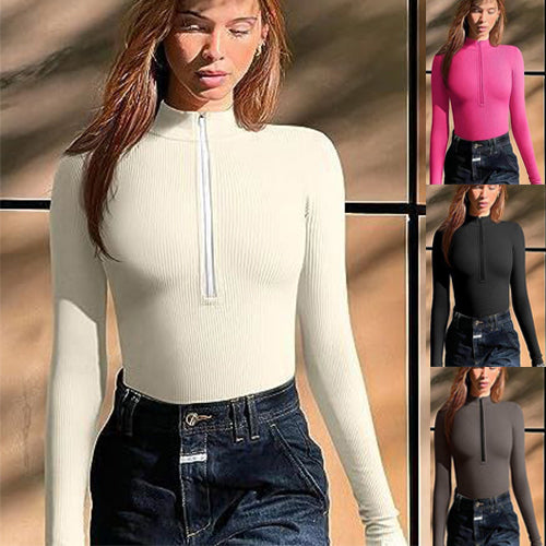 Fashion Long Sleeve Zipper Jumpsuit Seamless Slimming Shapewear For Women Romper Main Image