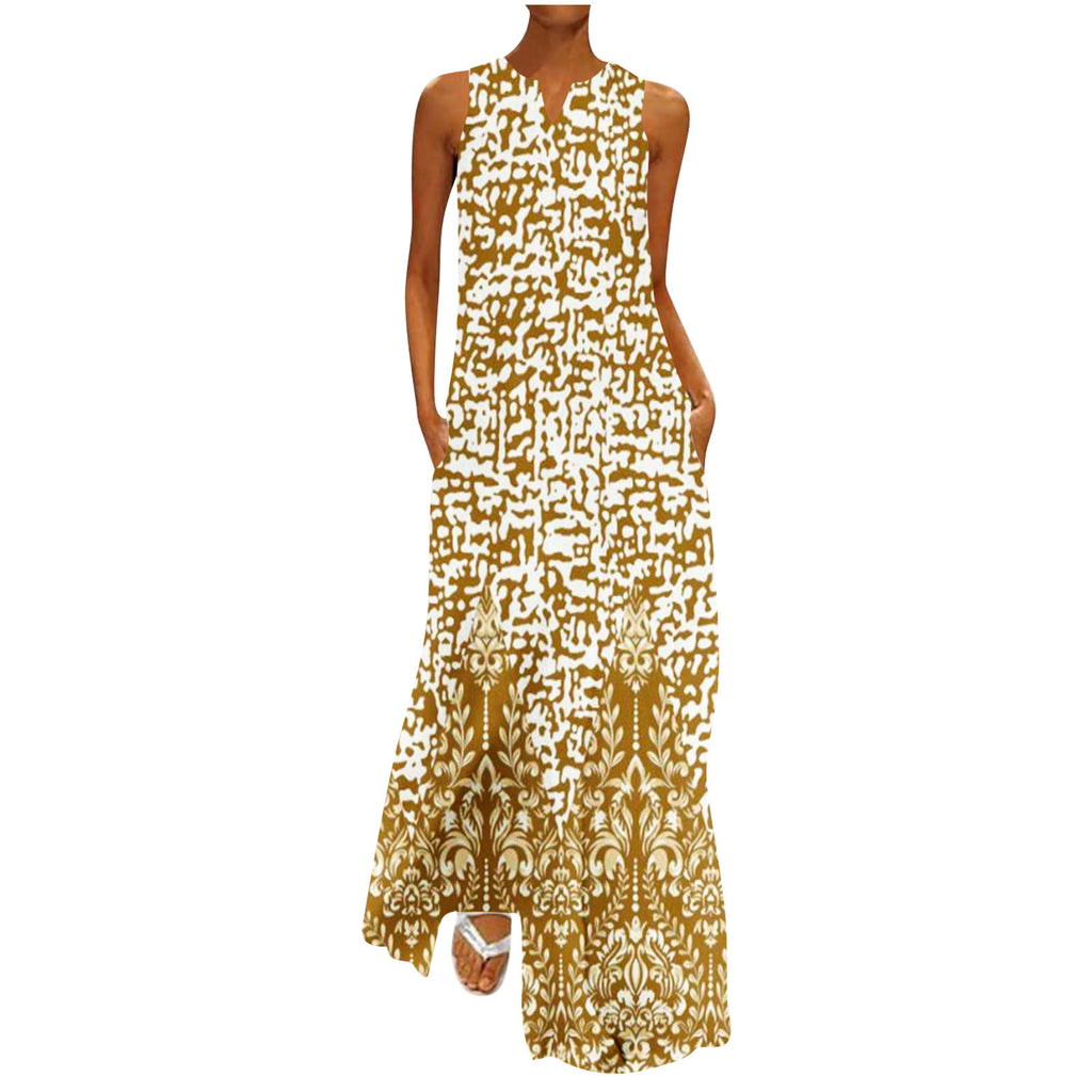 Fashion Painted Print Long Dress For Women