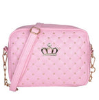 Women PU Crossbody Rivet Chain Shoulder Bag