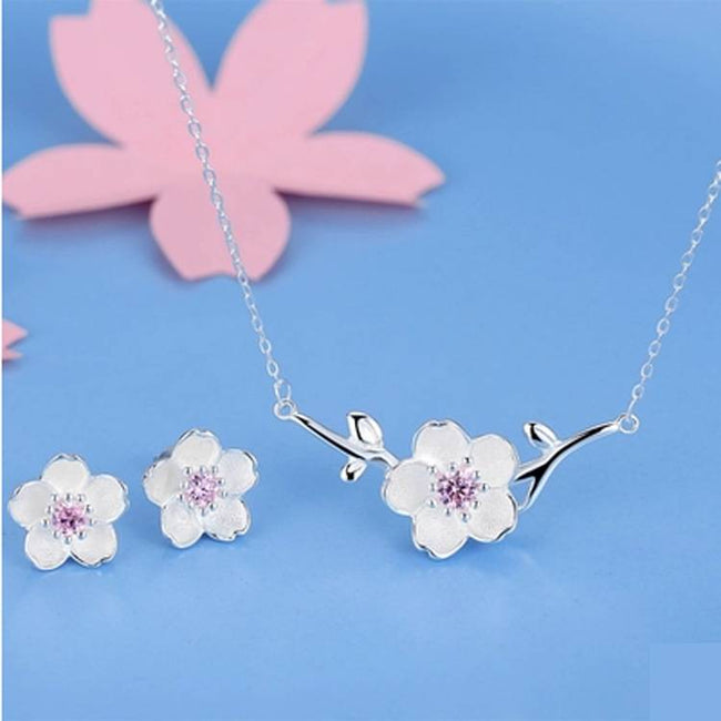 Floral silver jewelry for women Hover Image