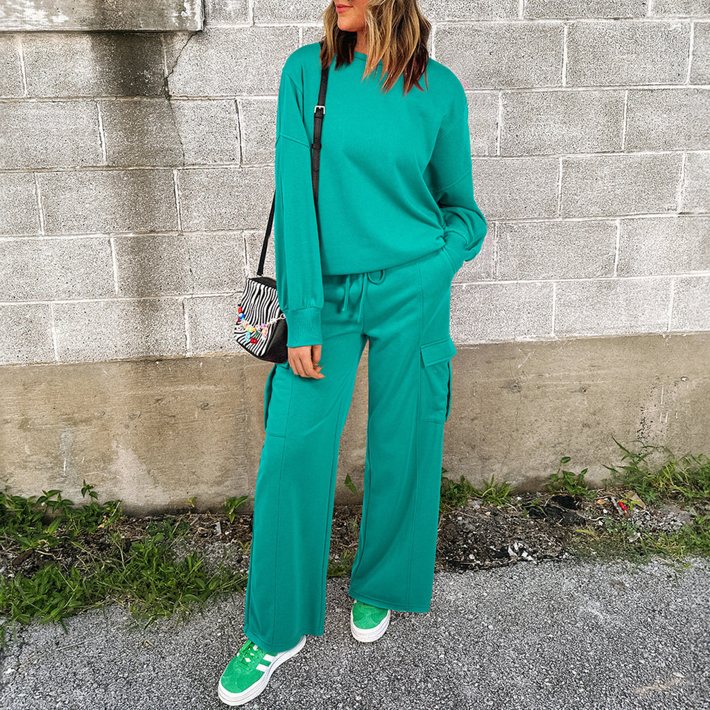 Baggy Pants Two-piece Sweater For Women