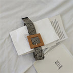 Woman buckle elastic belt