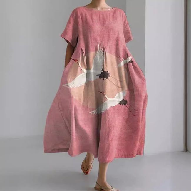 Women's Elegant Casual Printed Short Sleeve Dress Main Image