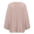 Casual Pocket Knitted Women Pullover Sweater