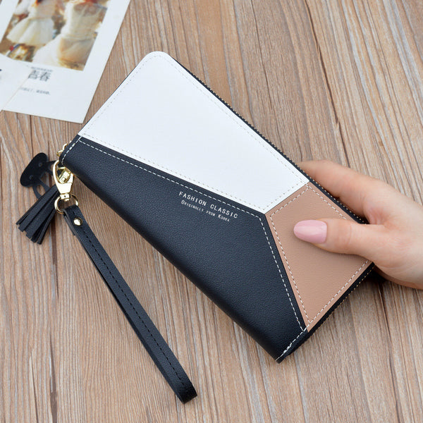 Sac à main pochette cousue Grande capacité Nouveau portefeuille étudiant Sac de téléphone portable