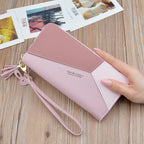 Stitching Clutch Bag Large Capacity New Student Wallet Mobile Phone Bag