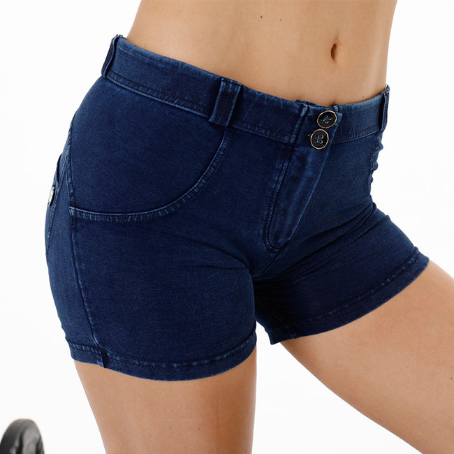 Peach Hip Sports Shorts Women Stretch Yoga Pants Hover Image