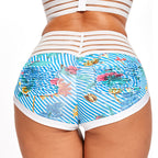 Tie-Dye Printed Sexy Fitness Sports Slim Yoga Shorts Women