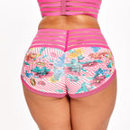 Tie-Dye Printed Sexy Fitness Sports Slim Yoga Shorts Women
