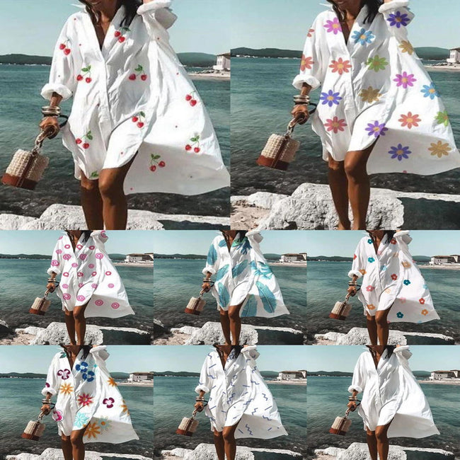 Fashionable Temperament Burst Shirt Dress Hover Image