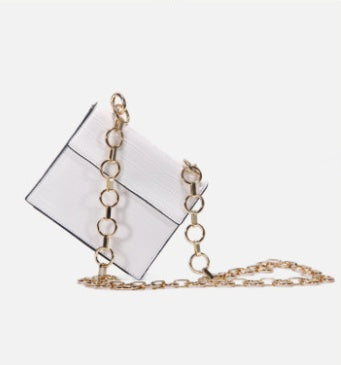 Wide Shoulder Strap Small Square Bag Shoulder Bag Women Hover Image