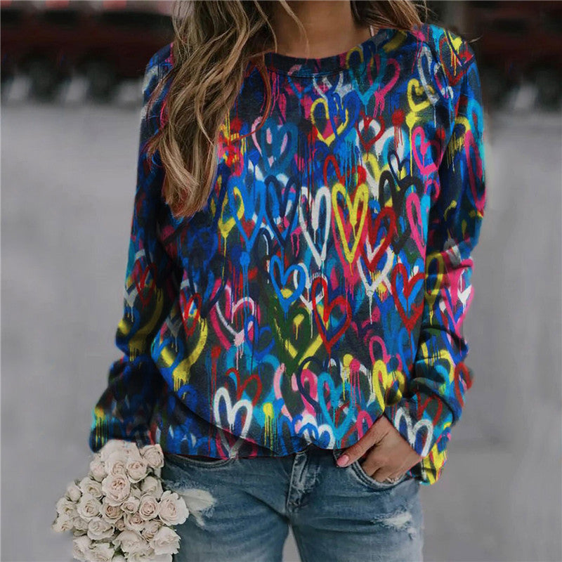 Magic Butterfly Print T-Shirts Women's Casual Thermal