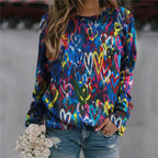 Magic Butterfly Print T-Shirts Women's Casual Thermal