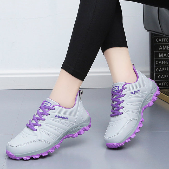 Flat Women's Shoes Autumn And Winter Leather Sneakers Women Main Image