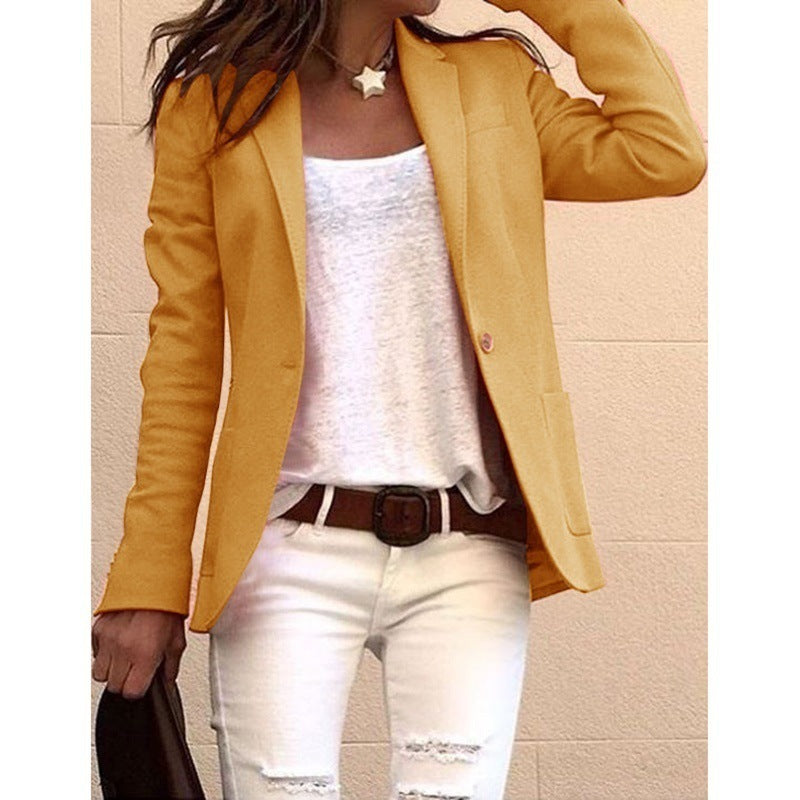 SHUJIN Fahion Langarm Candy Farben Dunne Buro Blazer Mujer Herbst Beilaufige Dunne Blazer Frauen Anzug Jacken Rosa Mantel