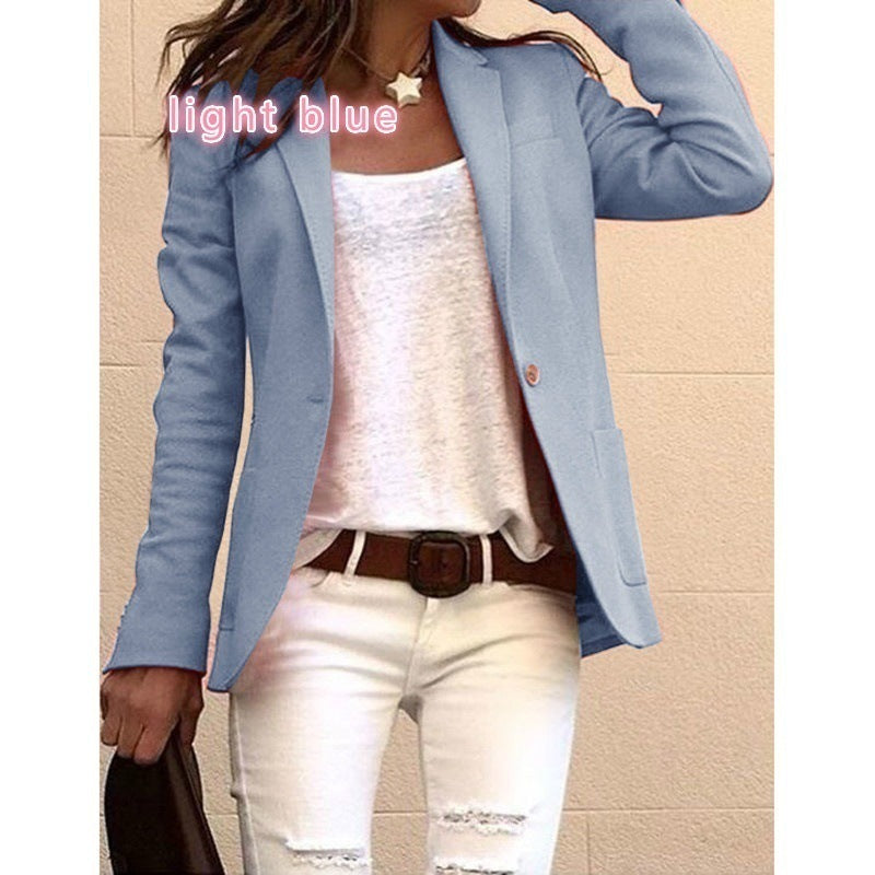 SHUJIN Fahion Langarm Candy Farben Dunne Buro Blazer Mujer Herbst Beilaufige Dunne Blazer Frauen Anzug Jacken Rosa Mantel