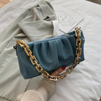 One-Shoulder Solid Color Chain Bag Clutch Envelope Bag