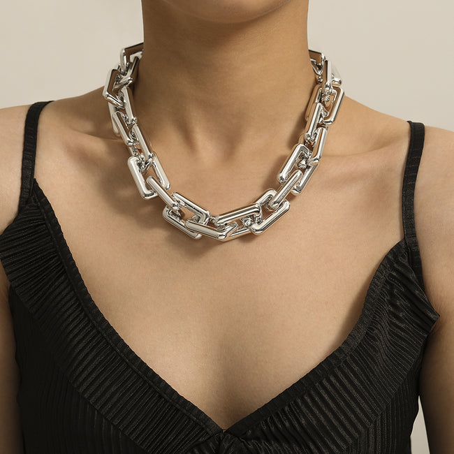 Fashion Jewelry Punk Personality Micro Diamond Necklace Women Retro Cross Chain Necklace Main Image