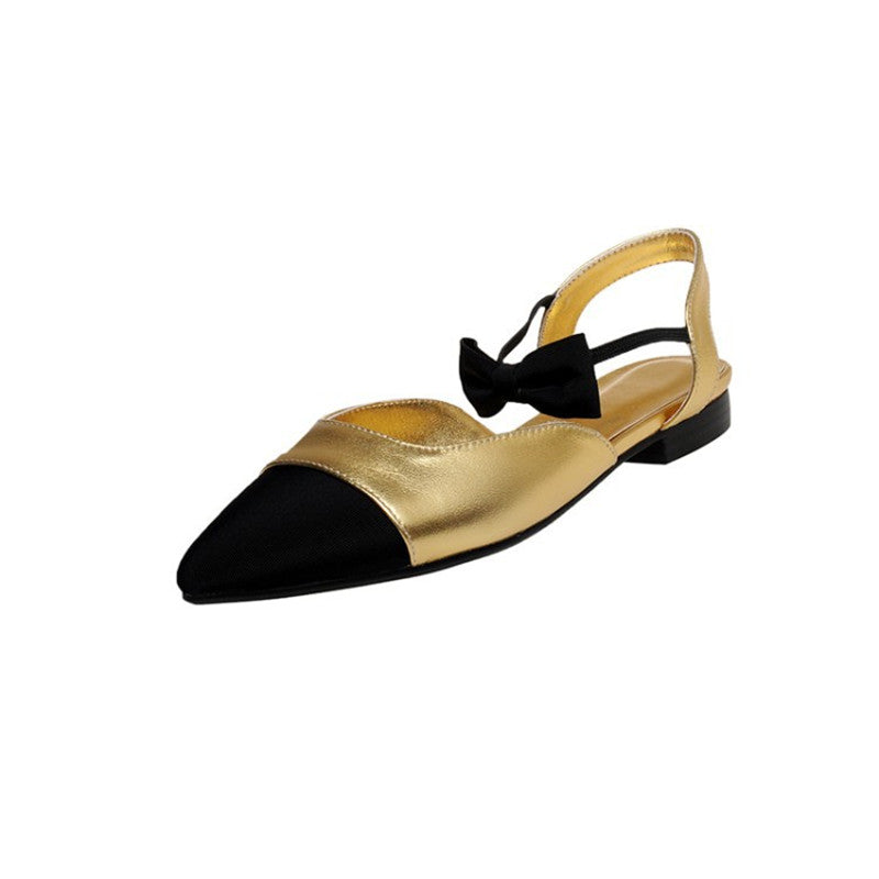 Colorblock Pointed-toe Chunky Heels With Mid-high Heels