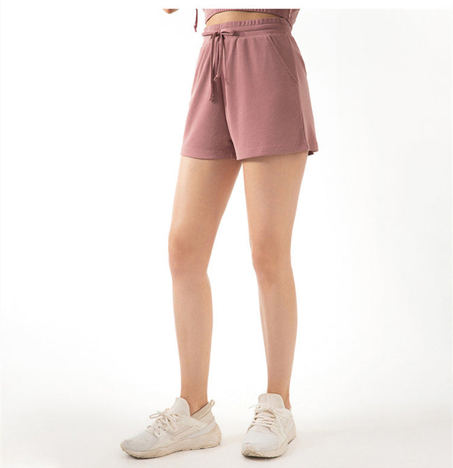 Lace Wide Loose Shorts Women HipsRunning Sports Fitness Fashion Casual Yoga Shorts Hover Image